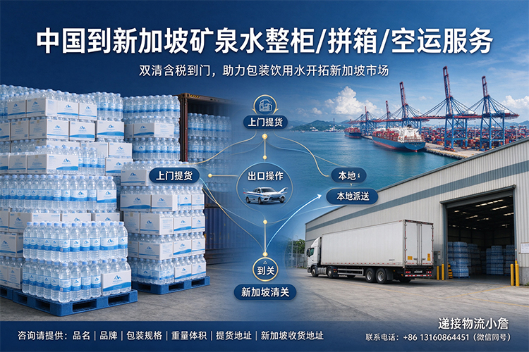 【整柜/拼箱】矿泉水海运/空运到新加坡双清含税到门